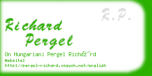 richard pergel business card